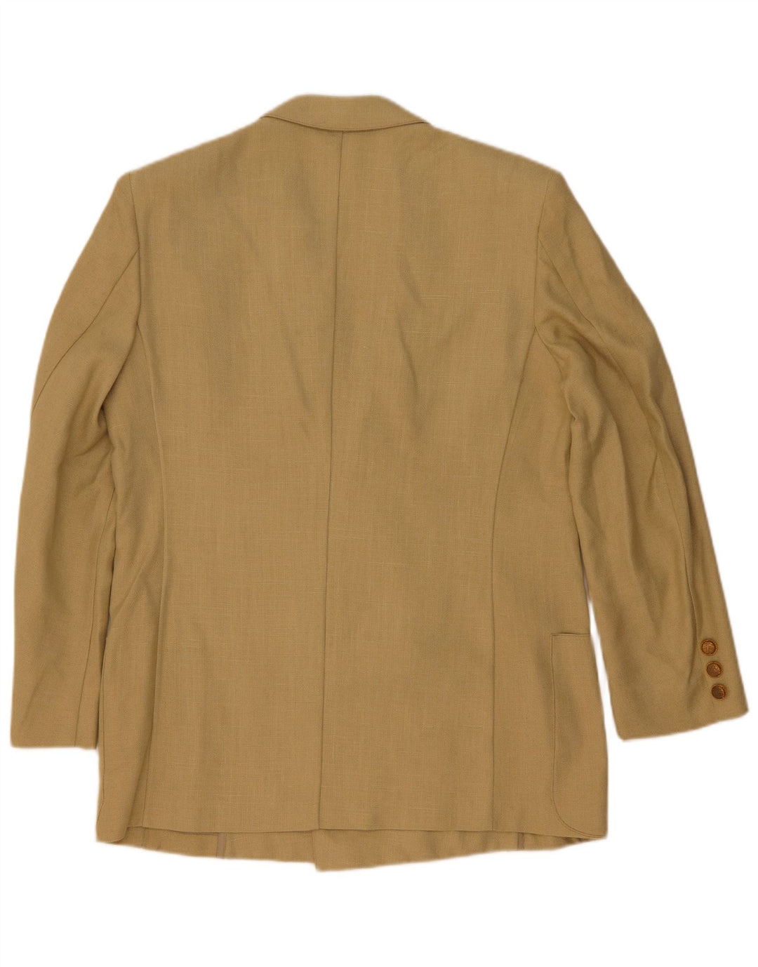 Vintage Mens Double Breasted Blazer Jacket UK 44 2XL Beige
