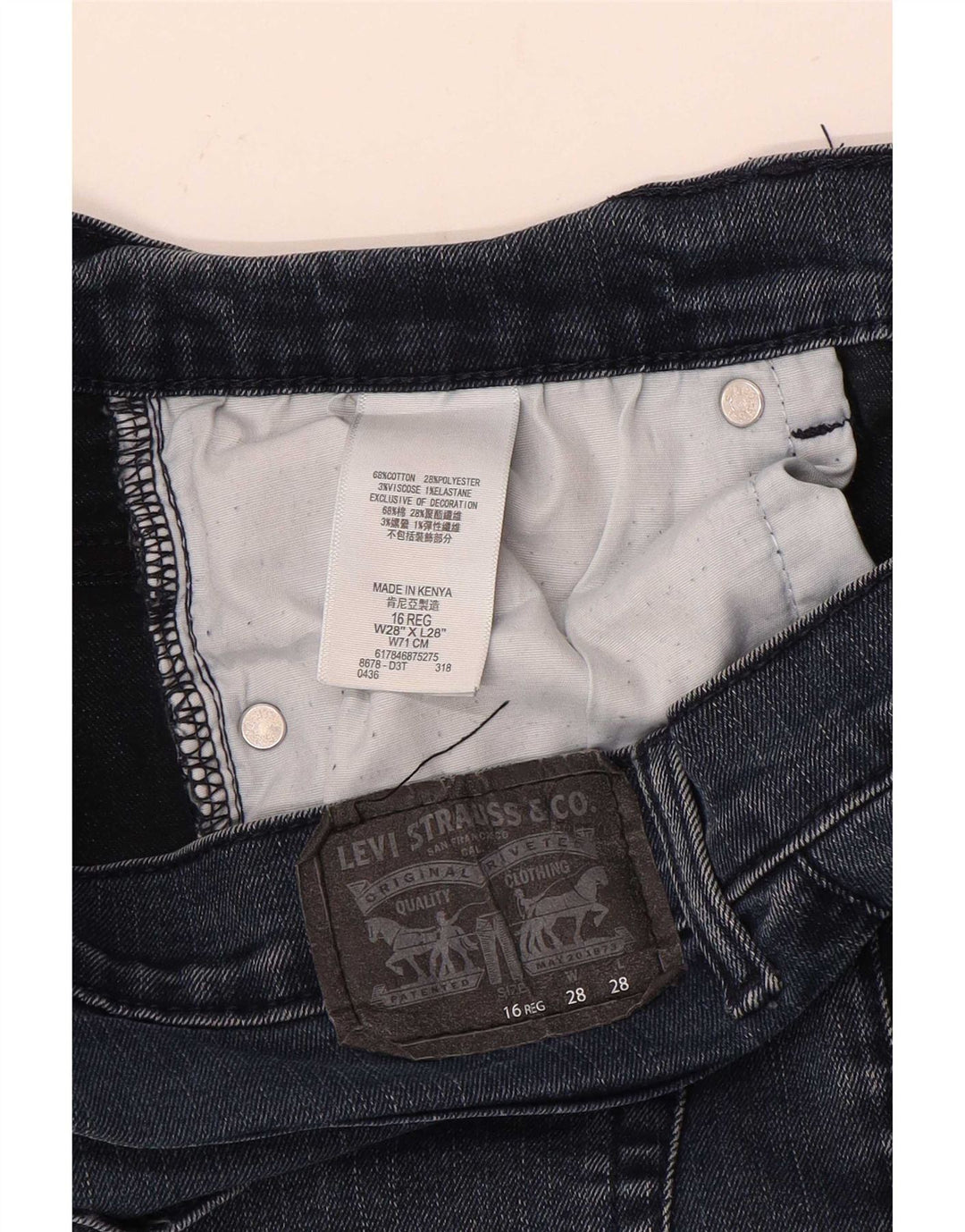 Levi's Boys 511 Slim Jeans 15-16 Years W28 L28 Blue