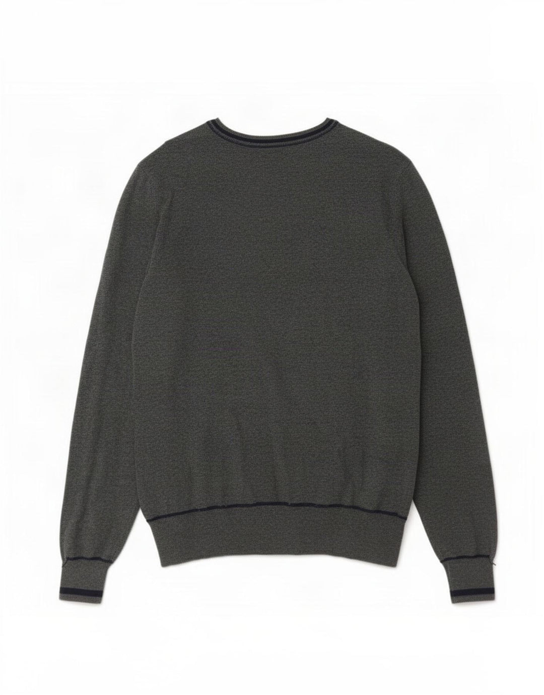 Zara Mens Graphic V-Neck Jumper Sweater Medium Grey