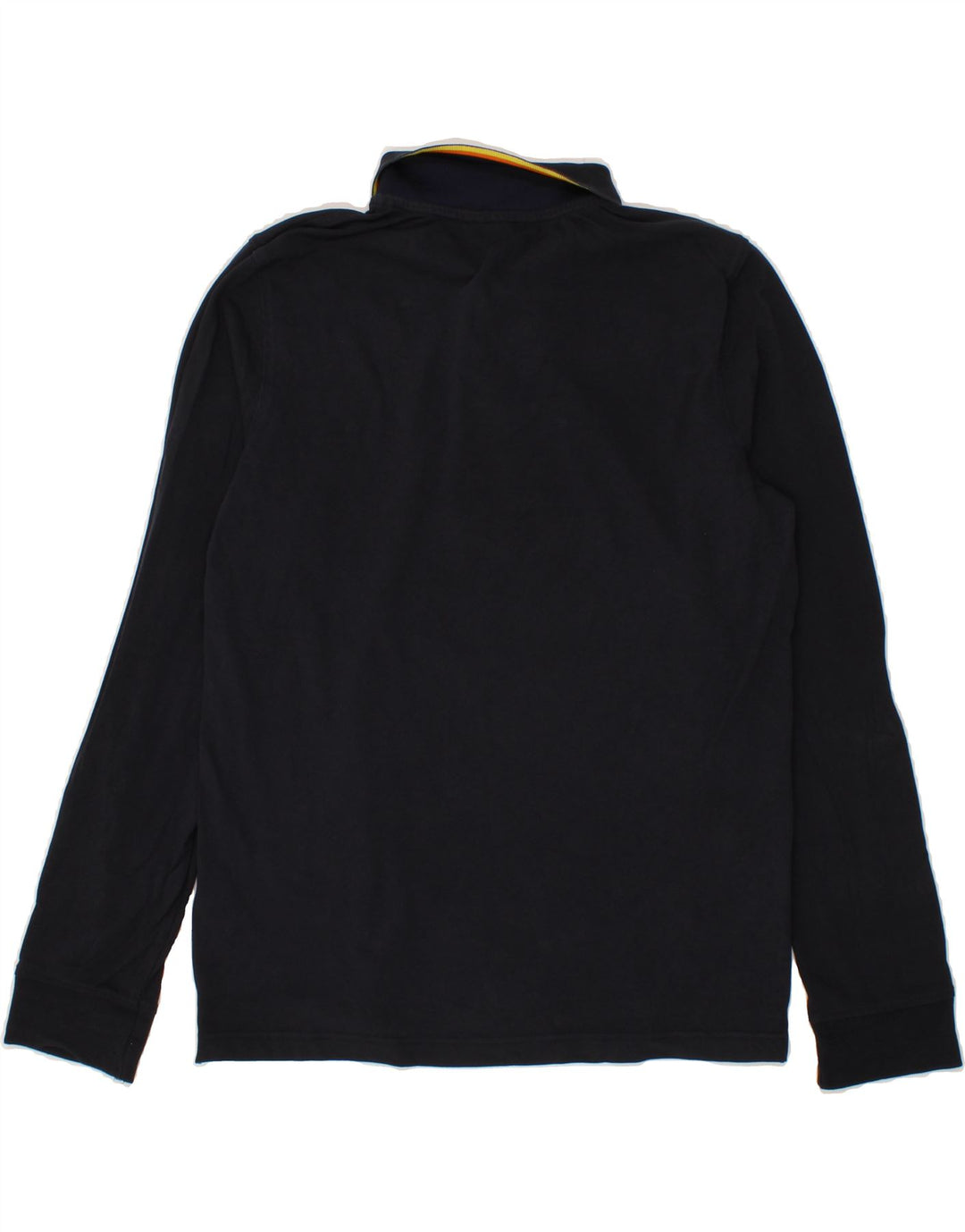 K-WAY Mens Long Sleeve Polo Shirt Large Navy Blue Cotton Vintage K-Way and Second-Hand K-Way from Messina Hembry 