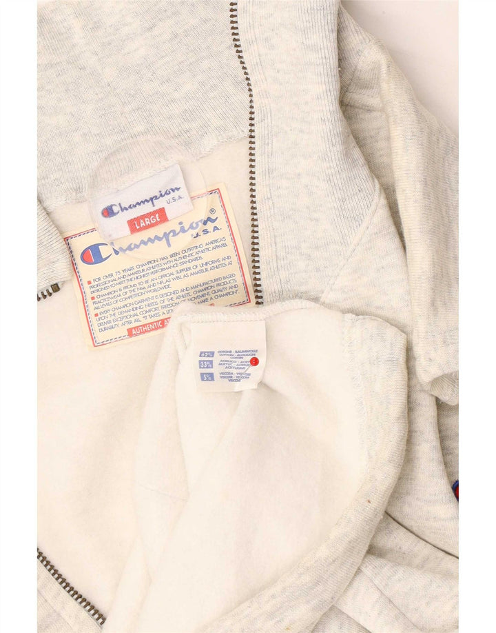 Champion Mens Sleeveless Tracksuit Top Jacket XL Grey Flecked Cotton