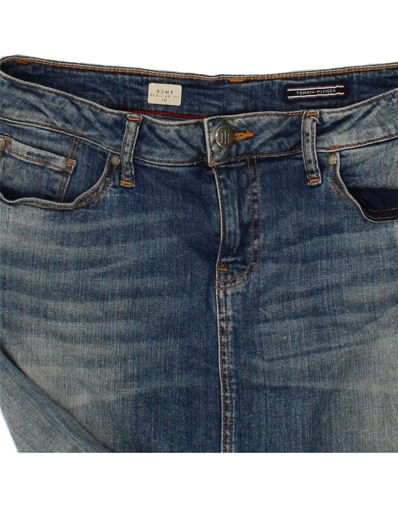 TOMMY HILFIGER Womens Rome Regular Fit Denim Skirt US 10 Large W32 Blue Vintage Tommy Hilfiger and Second-Hand Tommy Hilfiger from Messina Hembry 