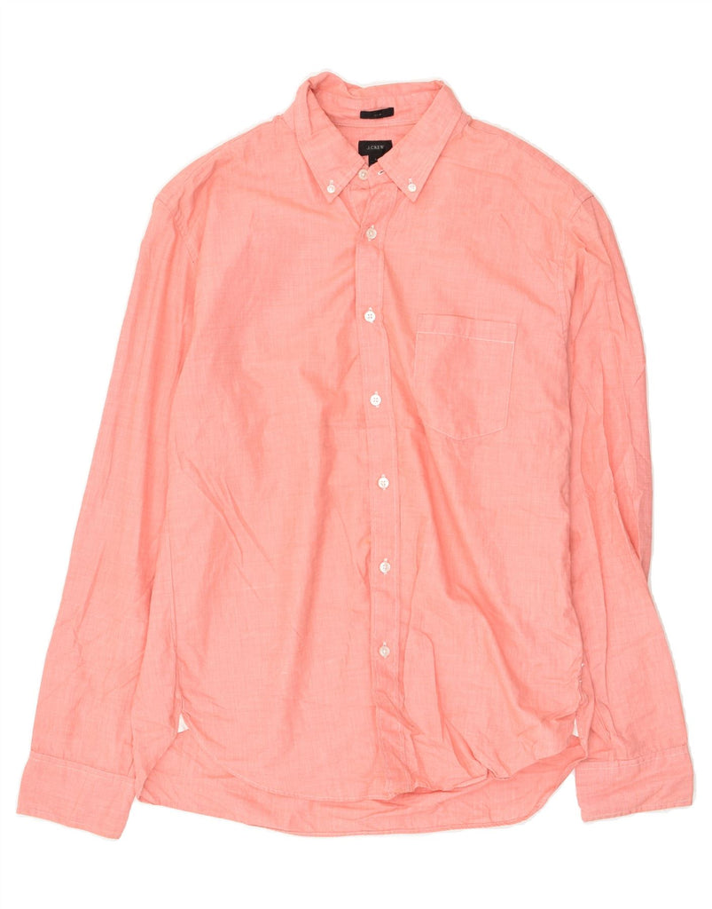 J. CREW Mens Slim Shirt Large Pink Cotton | Vintage J. Crew | Thrift | Second-Hand J. Crew | Used Clothing | Messina Hembry 