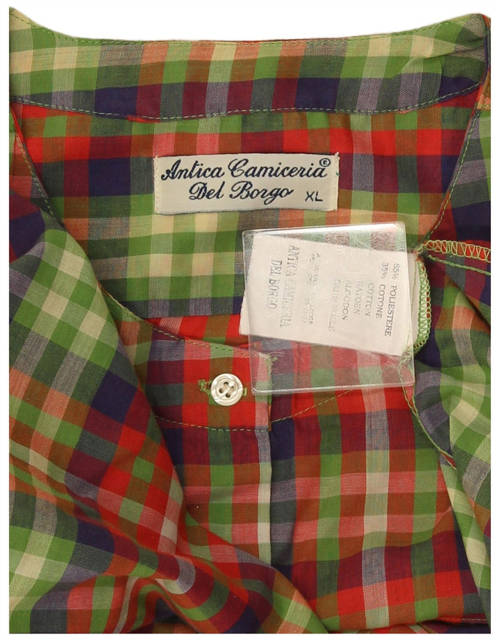 Antica Camiceria Womens Pullover Shirt UK 18 XL Multicoloured Check