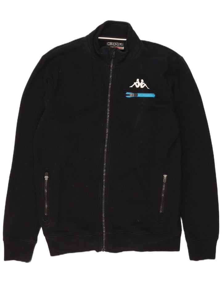 Kappa Mens Tracksuit Top Jacket XL Black Cotton
