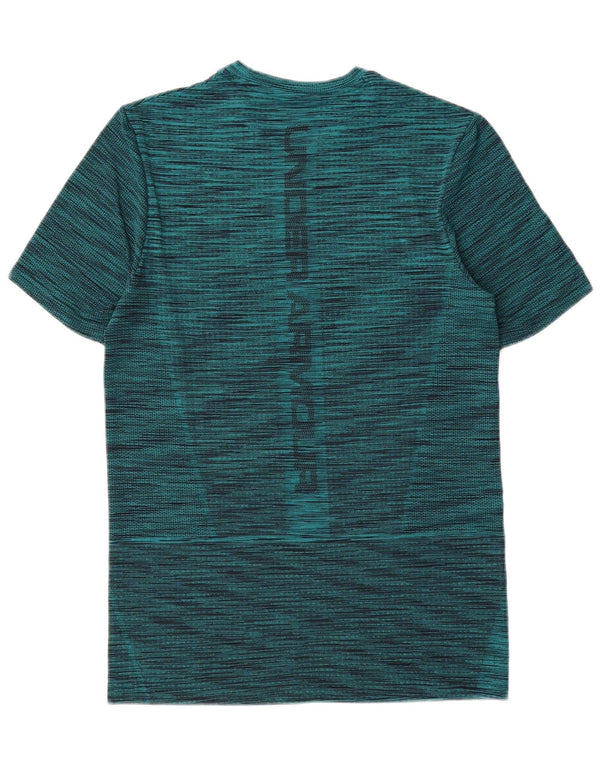 Under Armour Mens T-Shirt Top Small Green Pinstripe