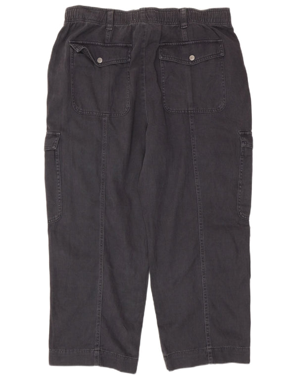 Marks & Spencer Womens Loose Fit Cargo Trousers UK 18 XL W38 L27 Grey