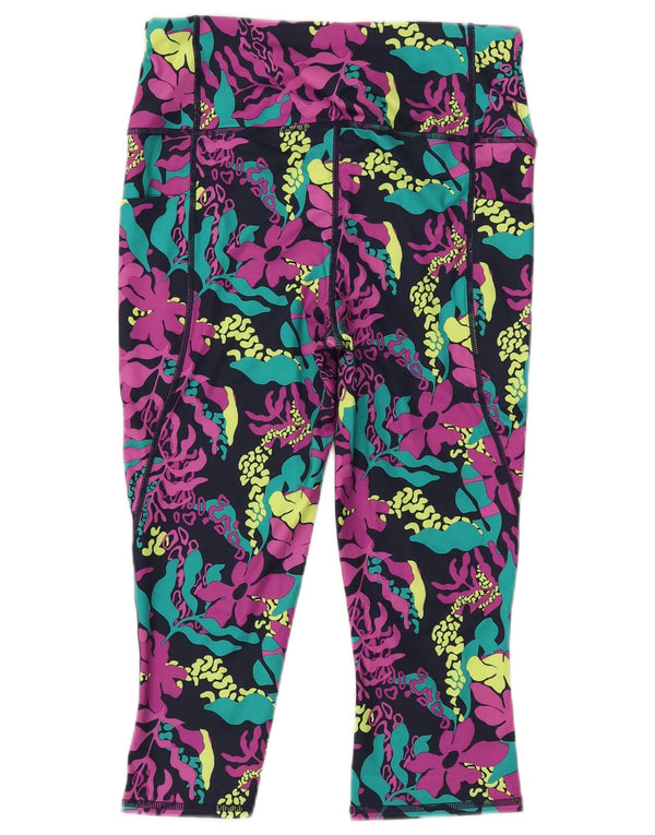 TCM Womens Capri Leggings UK 12 Medium  Multicoloured Floral Polyester