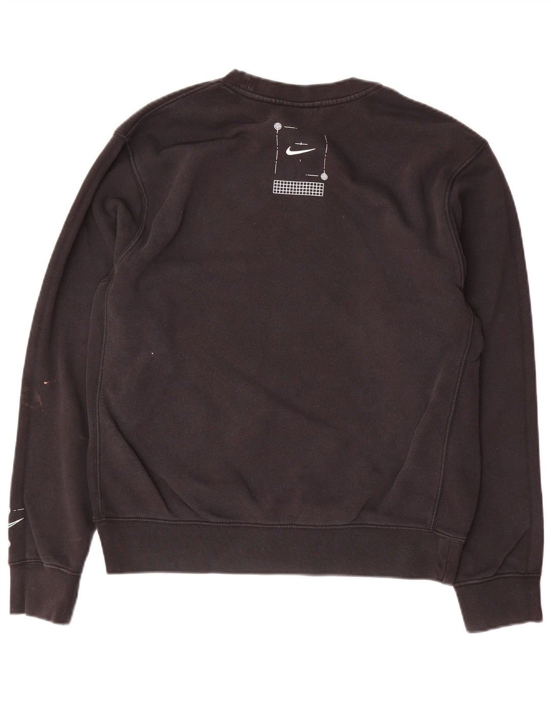 NIKE Mens Loose Fit Sweatshirt Jumper Small Black Cotton