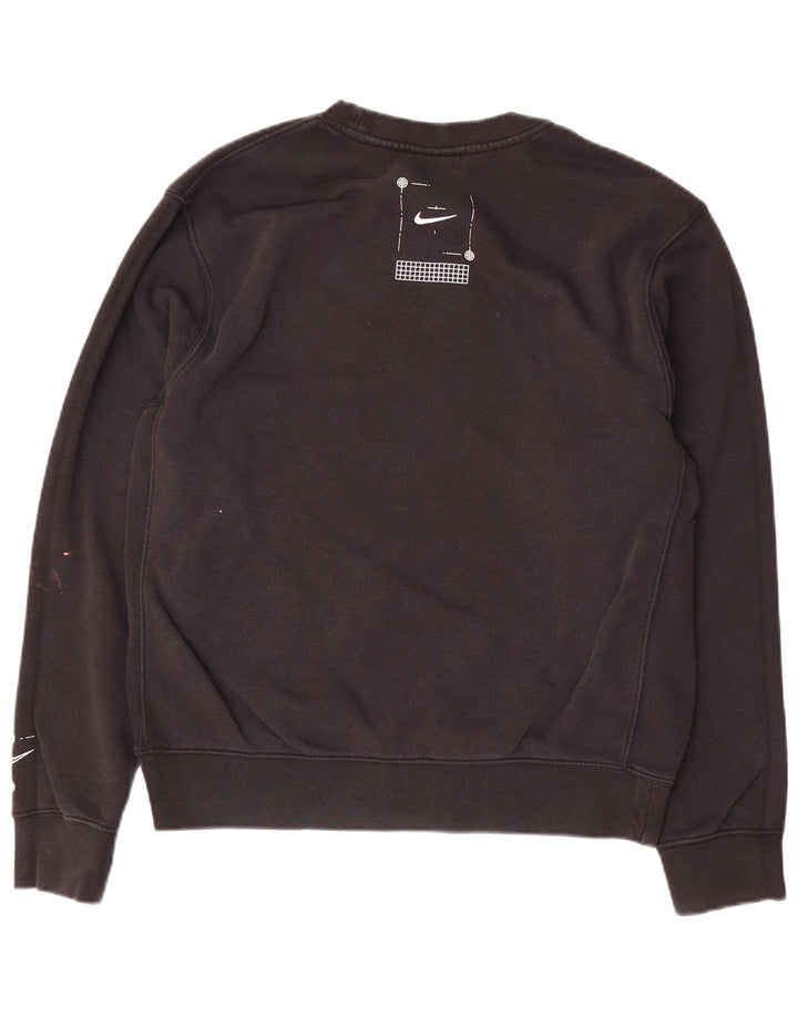 NIKE Mens Loose Fit Sweatshirt Jumper Small Black Cotton
