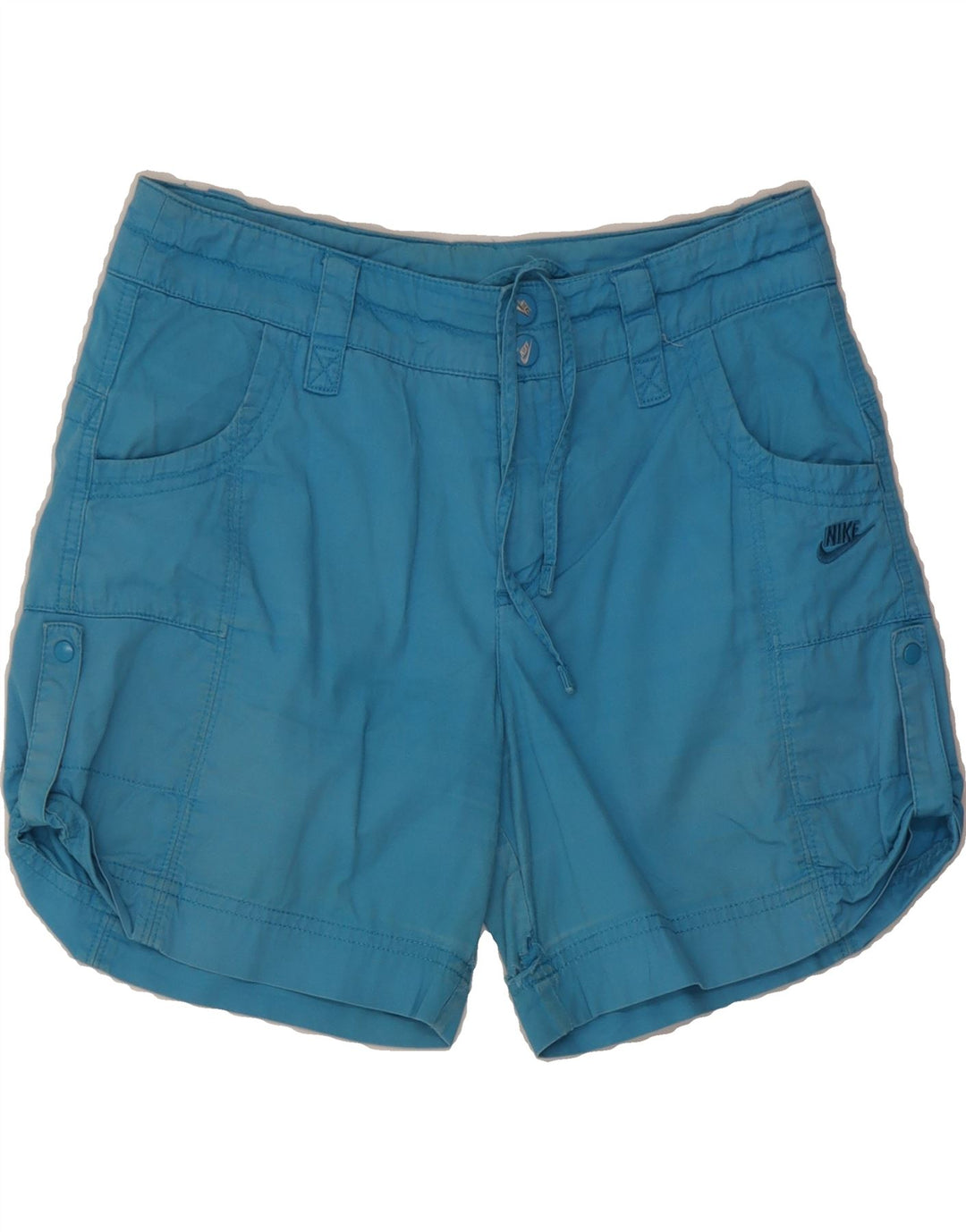 NIKE Womens Casual Shorts UK 8 Small W30   Blue Cotton Vintage Nike and Second-Hand Nike from Messina Hembry 