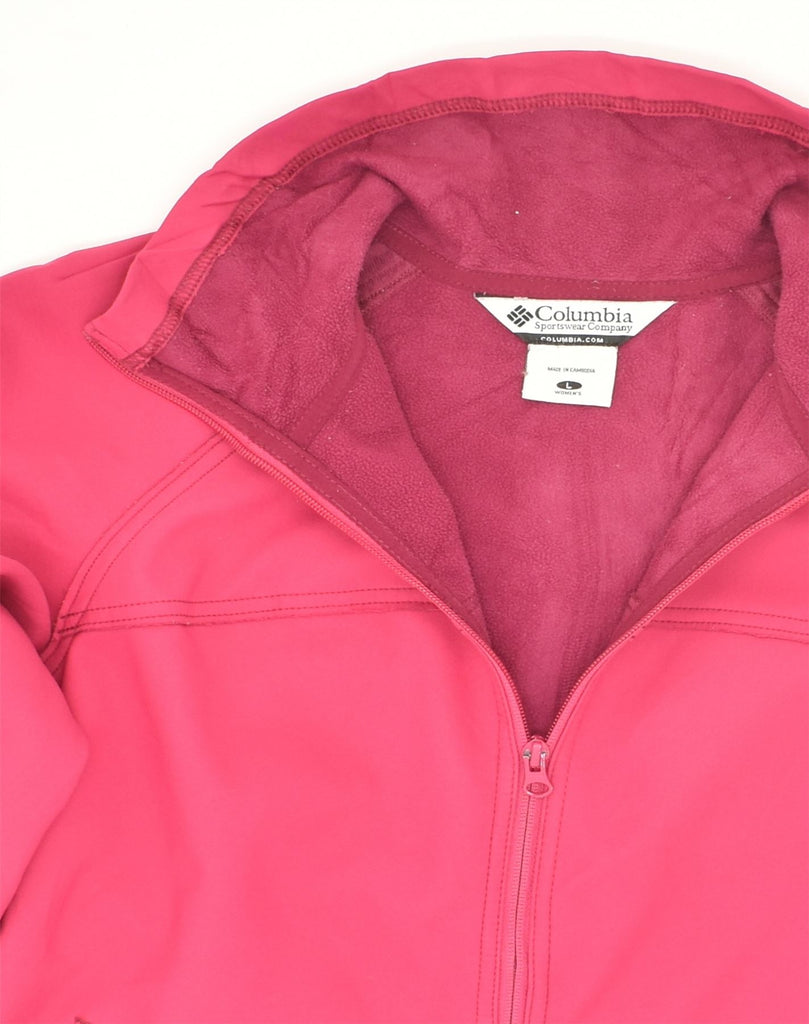 COLUMBIA Womens sportswear Windbreaker Jacket UK 16 Large Pink Cotton | Vintage Columbia | Thrift | Second-Hand Columbia | Used Clothing | Messina Hembry 