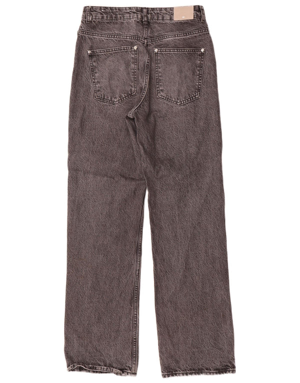 Zara Womens High Waist Straight Jeans EU 38 Small W28 L33 Grey Cotton