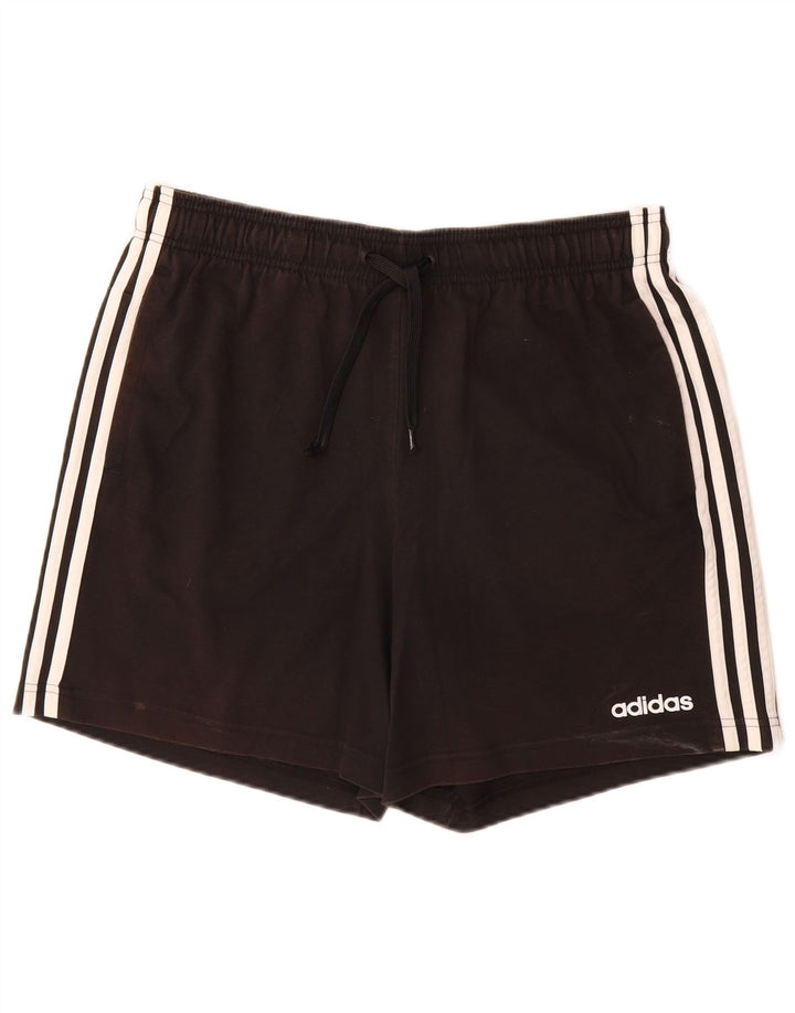 ADIDAS Mens Sport Shorts Large Black Cotton