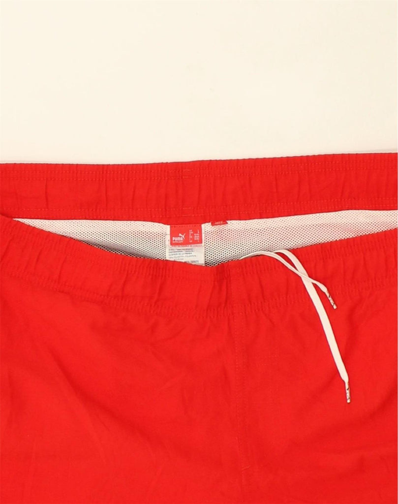 PUMA Mens Sport Shorts Large Red Polyester | Vintage Puma | Thrift | Second-Hand Puma | Used Clothing | Messina Hembry 