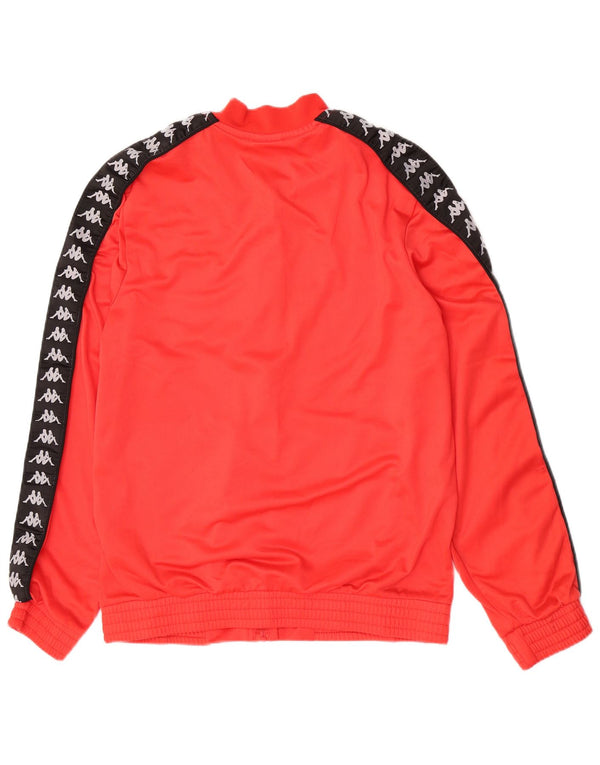 Kappa Mens Graphic Tracksuit Top Jacket Medium Red Colourblock Polyester