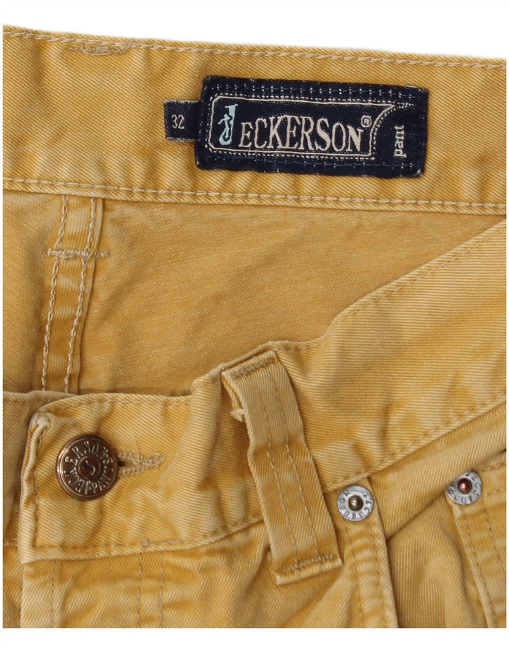 Jeckerson Mens Slim Jeans W32 L32 Yellow