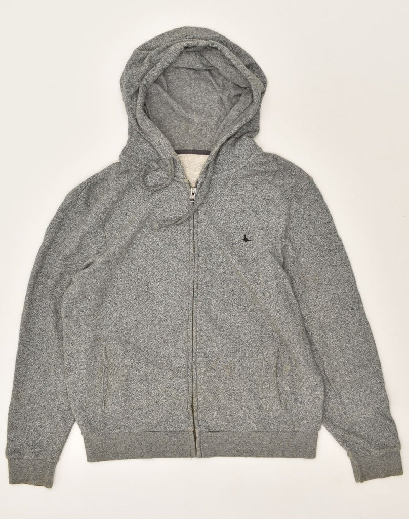 JACK WILLS Mens Zip Hoodie Sweater Medium Grey Cotton | Vintage Jack Wills | Thrift | Second-Hand Jack Wills | Used Clothing | Messina Hembry 