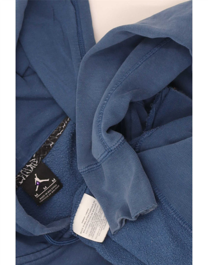 Jordan Mens Zip Hoodie Sweater Medium Blue Cotton