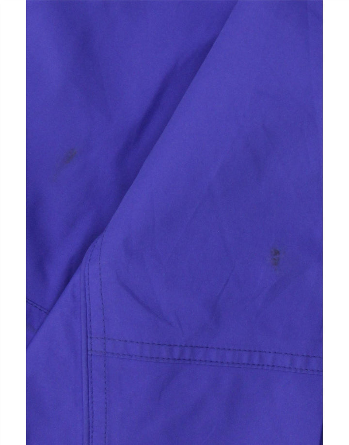 Eddie Bauer Womens Hooded Utility Jacket UK 14 Medium Blue Polyester