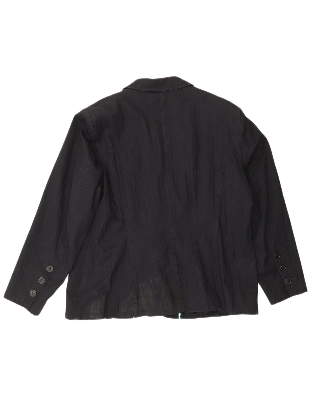 Marks & Spencer Mens 2 Button Blazer Jacket UK 22 3XL  Black Cotton