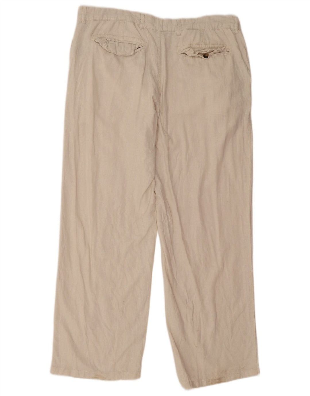 Marks & Spencer Mens Straight Regular Chino Trousers W38 L31 Off White