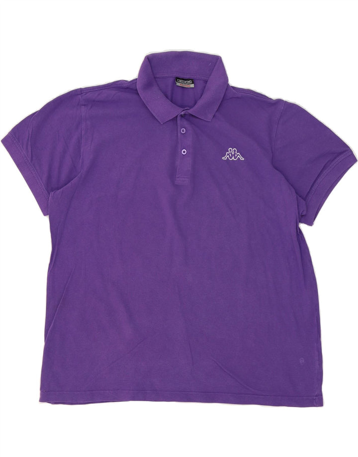 KAPPA Mens Polo Shirt 2XL Purple Cotton Vintage Kappa and Second-Hand Kappa from Messina Hembry 