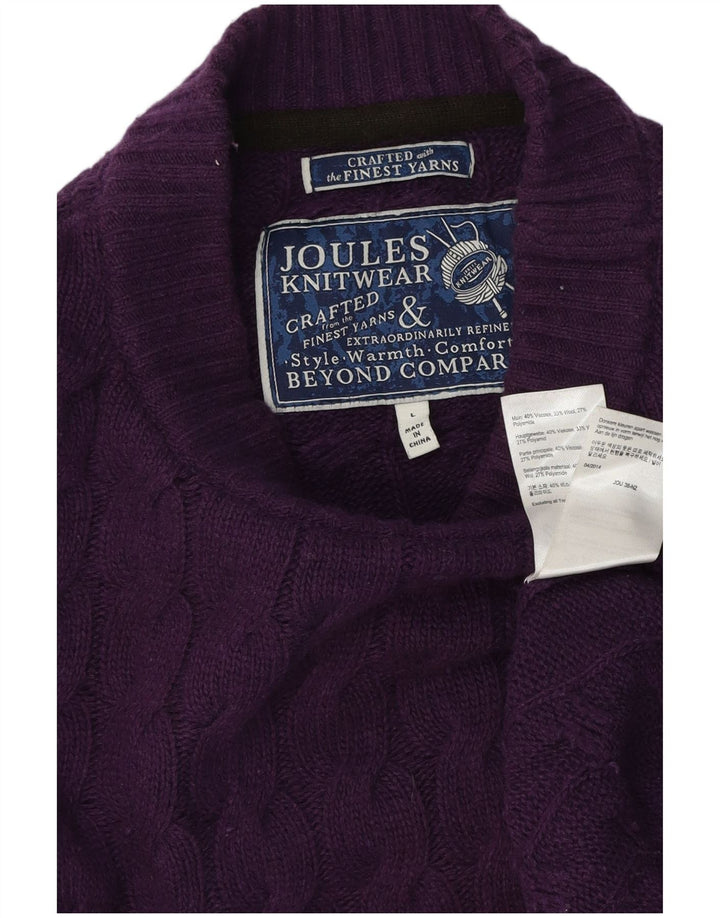 Joules Mens Crew Neck Jumper Sweater Large Purple Viscose