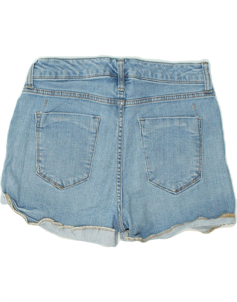 MOSSIMO Womens High Waist Denim Shorts US 10 Large W30 Blue Cotton | Vintage Mossimo | Thrift | Second-Hand Mossimo | Used Clothing | Messina Hembry 