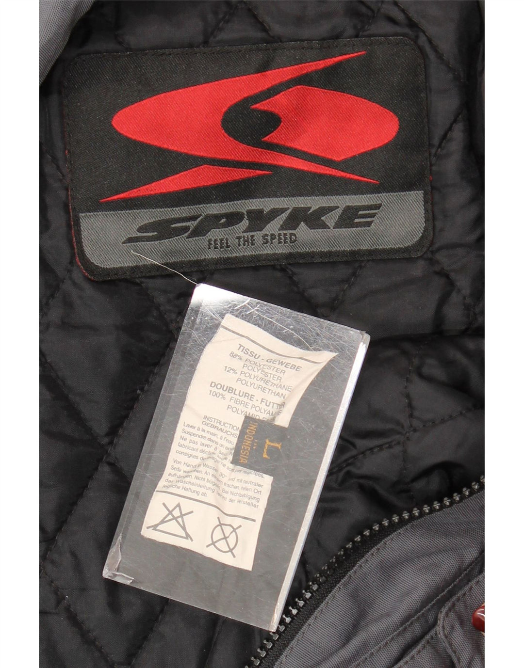 Spyke Mens Racer Jacket UK 40 Large Grey Polyester