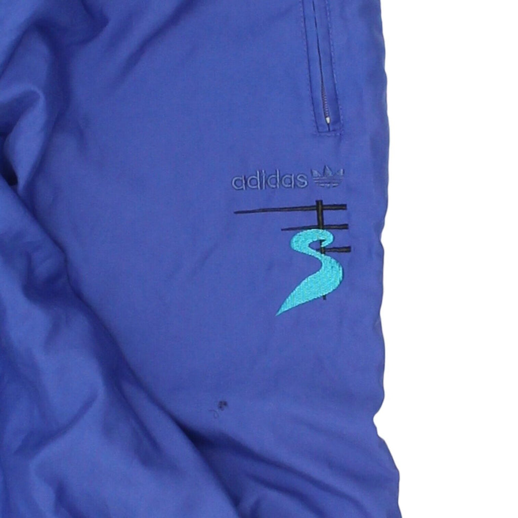 Adidas Stefan Edberg Mens Blue Tracksuit Bottoms | Vintage 90s Tennis Sportswear | Vintage Messina Hembry | Thrift | Second-Hand Messina Hembry | Used Clothing | Messina Hembry 