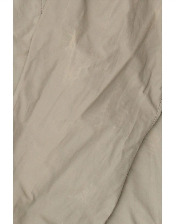 Lyle & Scott Mens Hooded Rain Jacket UK 36 Small Beige Nylon