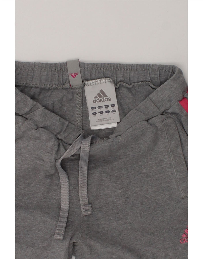 ADIDAS Girls Sport Shorts 11-12 Years Grey Cotton | Vintage Adidas | Thrift | Second-Hand Adidas | Used Clothing | Messina Hembry 