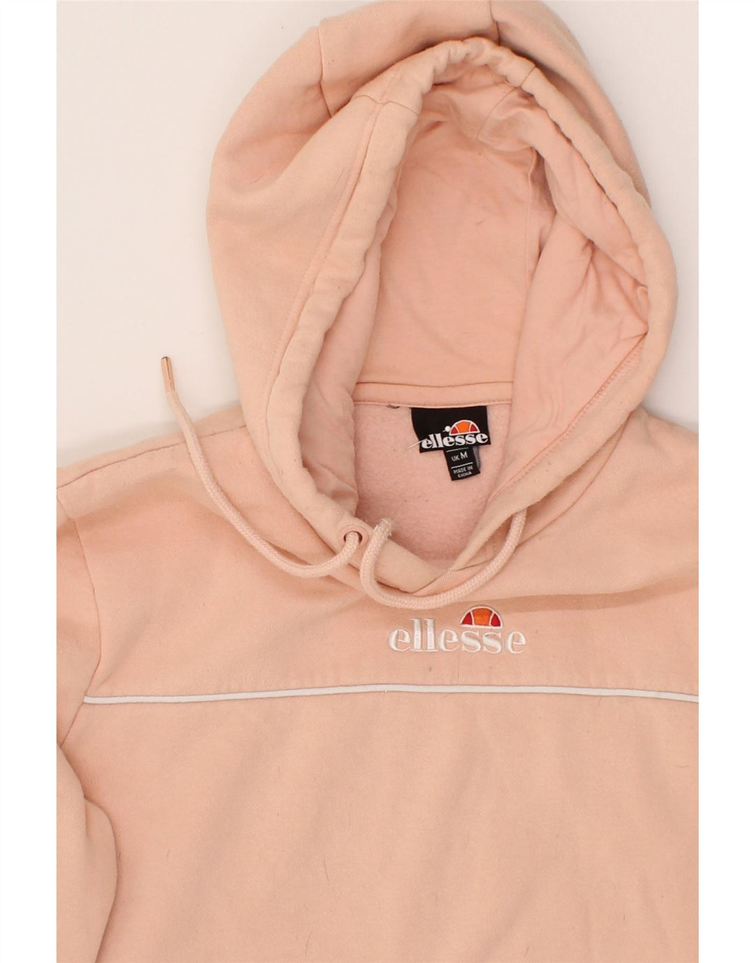 ELLESSE Womens Hoodie Jumper UK 14 Medium Pink Vintage Ellesse and Second-Hand Ellesse from Messina Hembry 