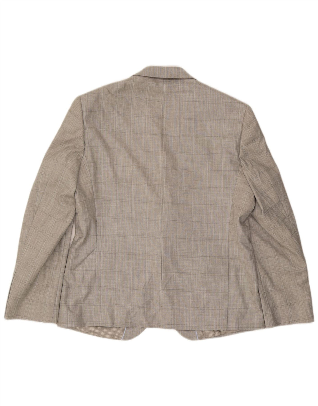 Marks & Spencer Mens Tailored 2 Button Blazer Jacket UK 42 Large Grey Check