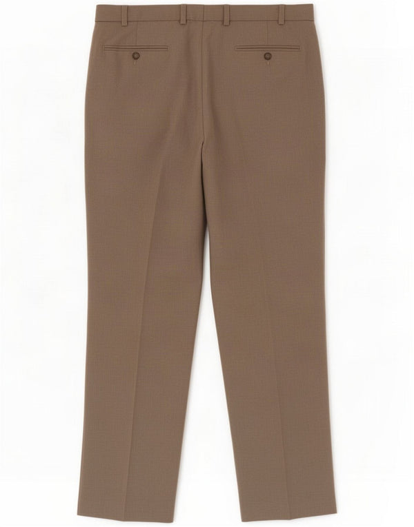 Marks & Spencer Mens Regular Fit Suit Trousers W38 L31 Beige Polyester