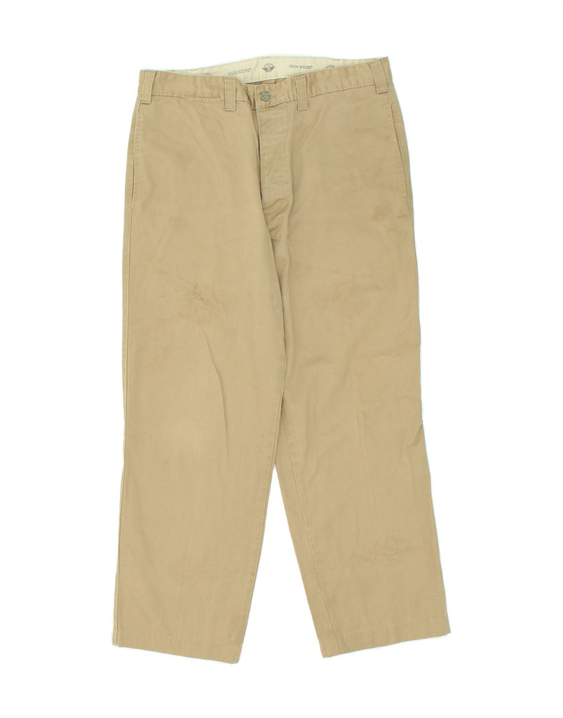 DOCKERS Mens Straight Chino Trousers W36 L28 Beige Cotton Vintage Dockers and Second-Hand Dockers from Messina Hembry 