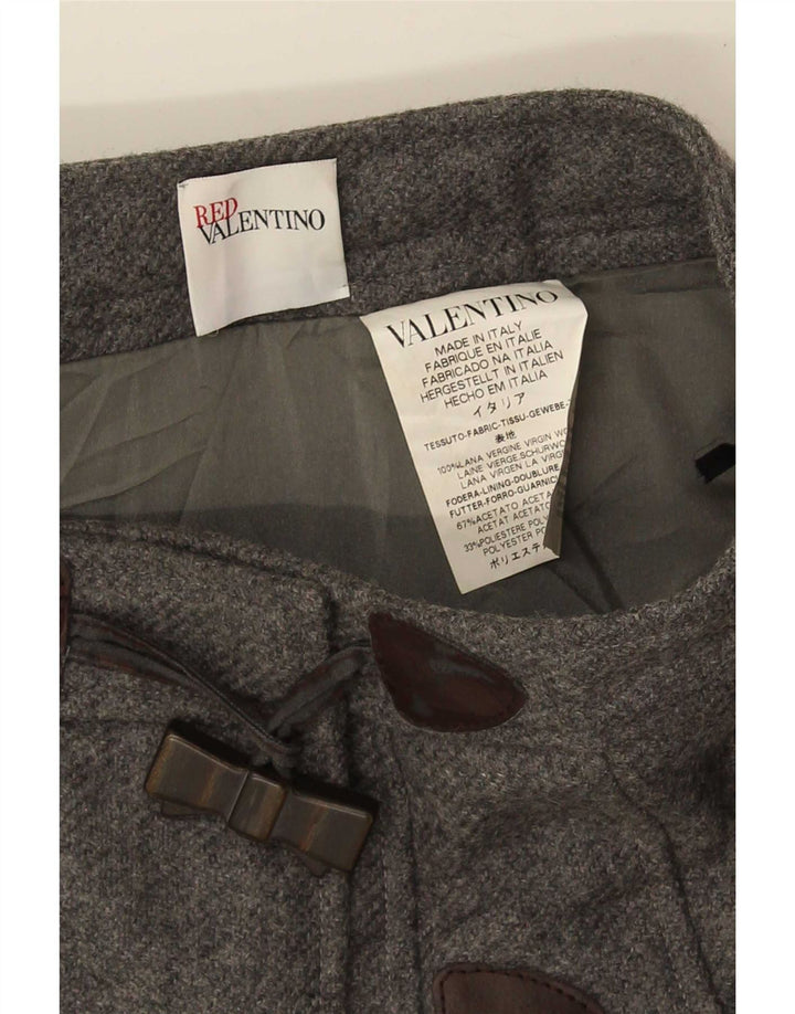 Valentino Womens Mini Wrap Skirt Medium W30 Grey Virgin Wool