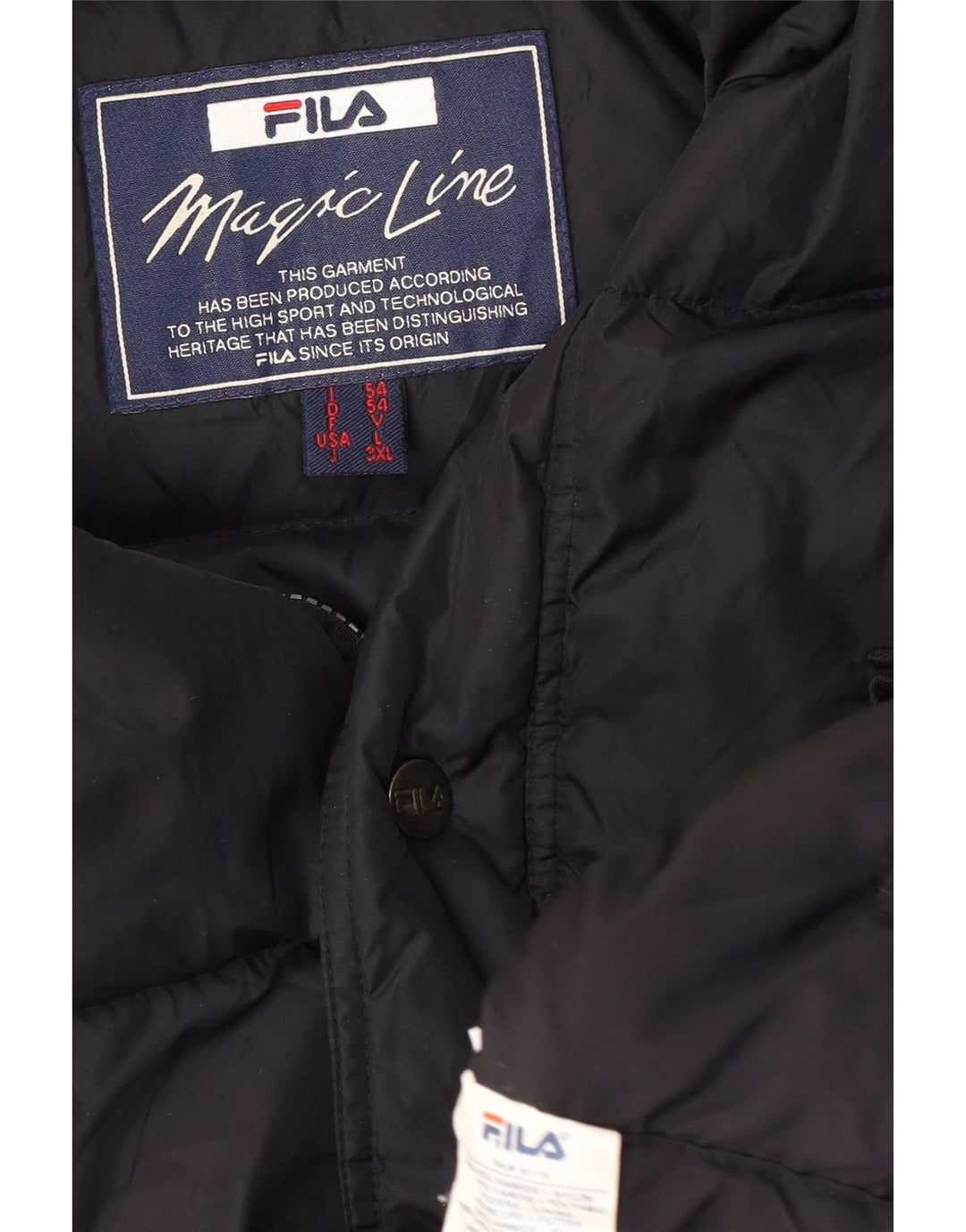 Fila Mens Padded Gilet UK 44 2XL Black Polyamide