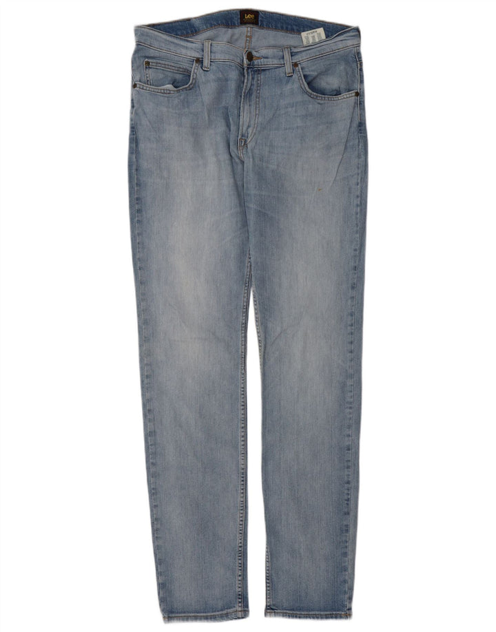 Lee Mens Rider Slim Jeans W34 L34 Blue Cotton