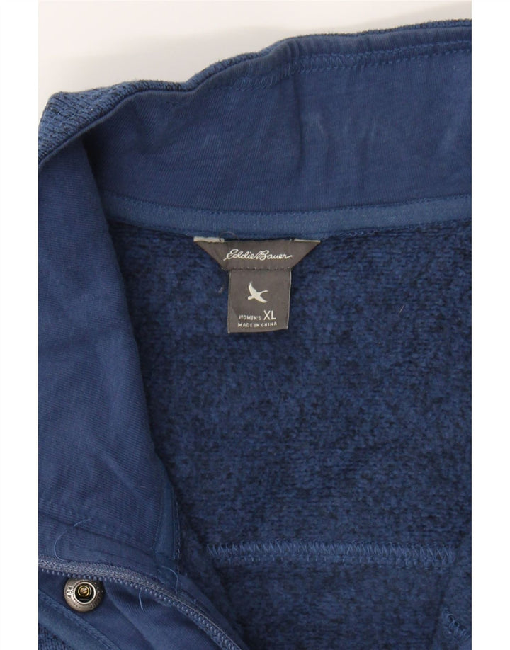 EDDIE BAUER Womens Tracksuit Top Jacket UK 18 XL Navy Blue Polyester Vintage Eddie Bauer and Second-Hand Eddie Bauer from Messina Hembry 