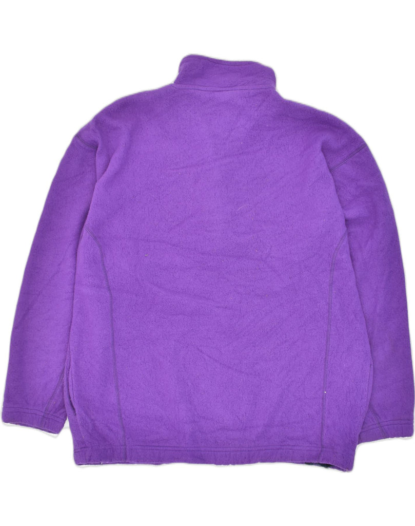 VINTAGE Mens Zip Neck Fleece Jumper XL Purple Polyester | Vintage Vintage | Thrift | Second-Hand Vintage | Used Clothing | Messina Hembry 