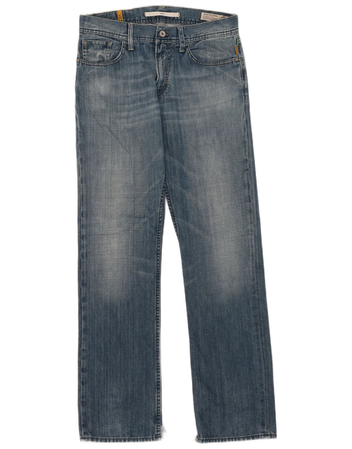 Meltin' Pot Mens Mark Straight Jeans W33 L34 Blue Cotton
