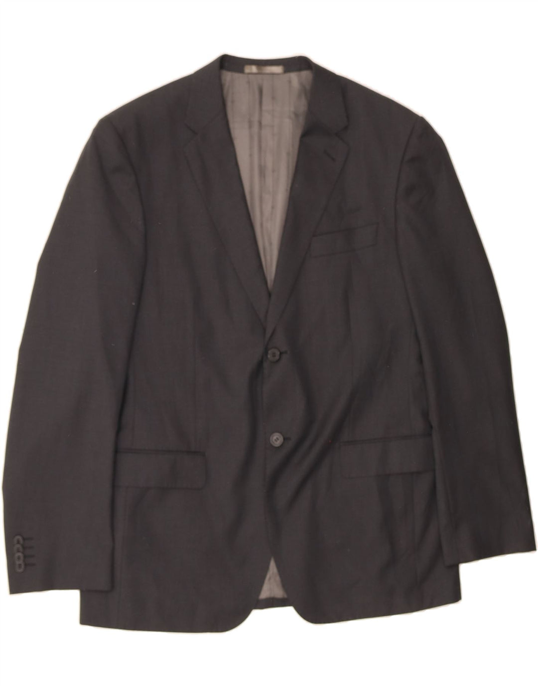 CALVIN KLEIN Mens 2 Button Blazer Jacket IT 56 3XL Grey Wool Vintage Calvin Klein and Second-Hand Calvin Klein from Messina Hembry 