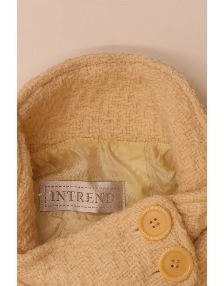 Intrend Womens Overcoat UK 14 Medium  Beige Virgin Wool