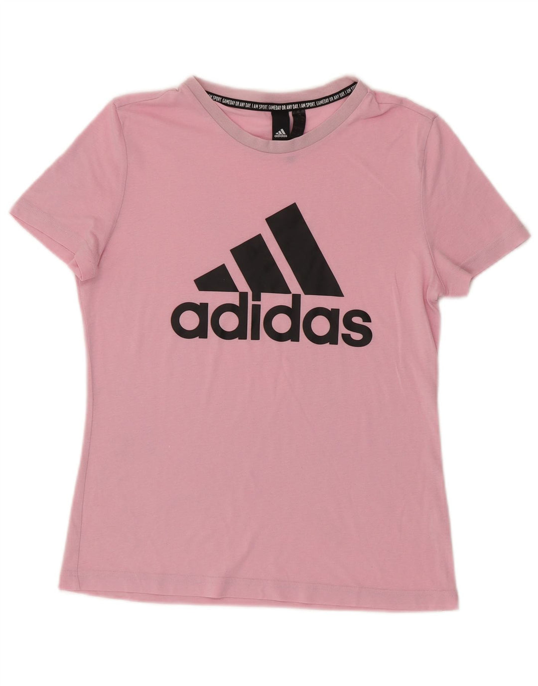 Adidas Womens Graphic T-Shirt Top UK 12 Medium Pink
