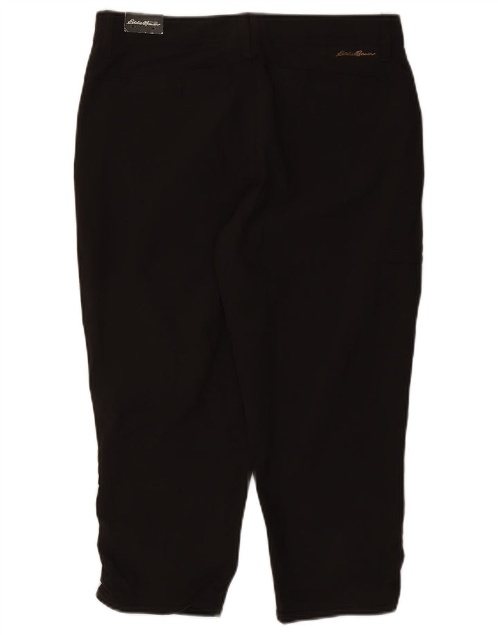 Eddie Bauer Womens Capri Trousers US 6 Medium W30 L20 Black Polyester