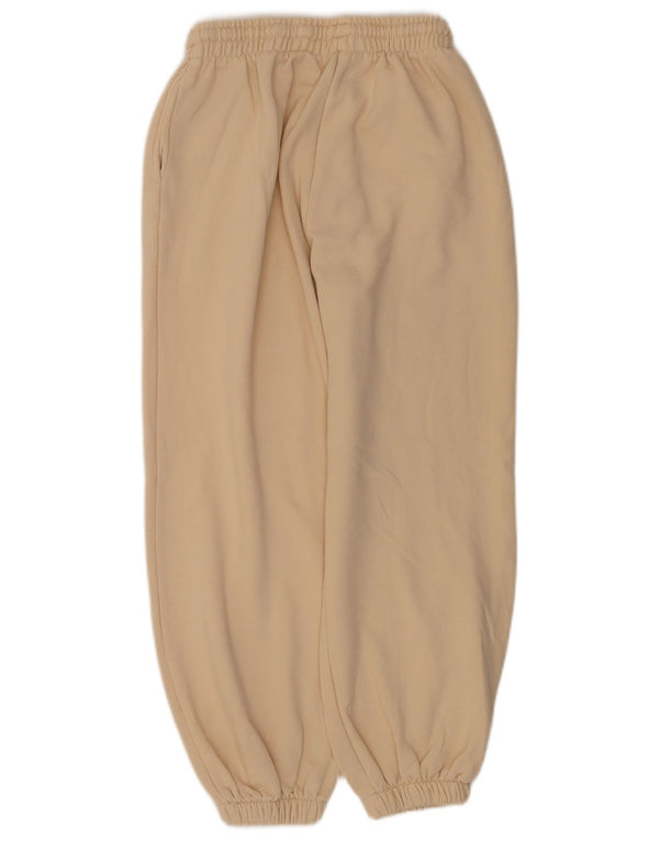 Zara Womens Loose Fit Tracksuit Trousers Joggers UK 12 Medium Beige Cotton