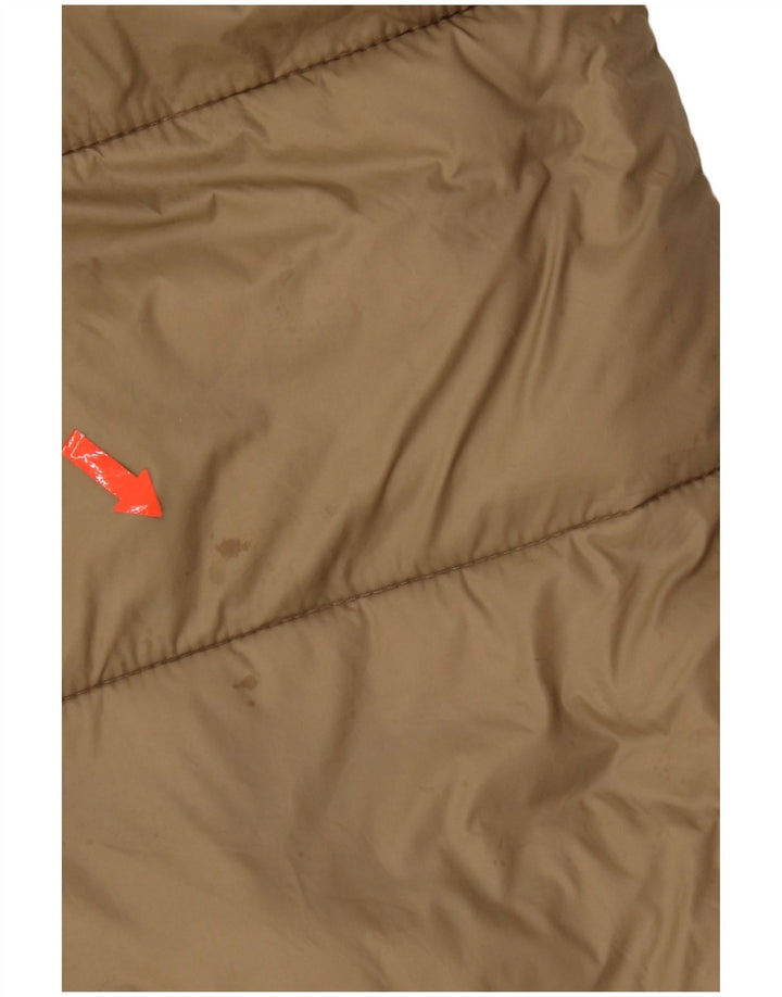 Zara Mens Hooded Padded Jacket UK 36 Small Beige