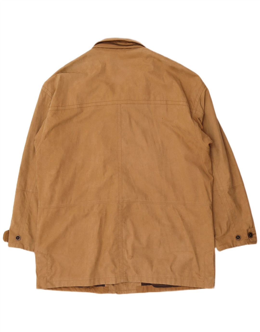 B.S.M Mens Overcoat UK 48 4XL Beige Nylon